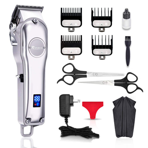ZUN Men Hair Trimmer 3 in 1 IPX7 Waterproof Beard Trimmer Grooming Kit Cordless Hair Clipper for Women & 60833764