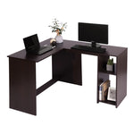 ZUN 39.4" W x 47.2" D Corner Computer Desk L-Shaped Home Office Workstation Writing Study Table with 2 W131470738