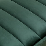 ZUN Accent Channel Tufted Ottoman Green Velvet End of Bed Bench for Bedroom, Living Room, Entryway W1757122155
