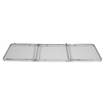 ZUN 180 x 60 x 70cm Home Use Aluminum Alloy Folding Table White 25070244