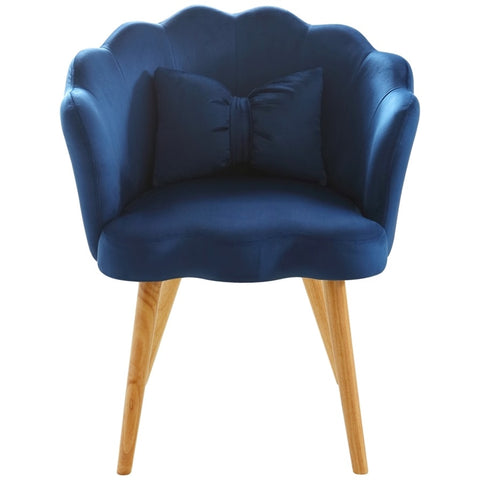 ZUN Vanbow.Velvet Wooden foot casual lotus chair with waist pillow W1521122665