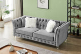 ZUN L8085B three-seat sofa gray W30843371