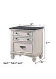 ZUN Beautiful Two-Tone Finish 1-Pc Nightstand End Table Two Storage Drawers Bedroom Furniture B011P155308