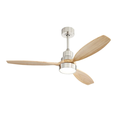 ZUN Low Profile 52 Inch Integrated LED Indoor Ceiling Fan with Light Kit and Remote Control for Living W934P146038