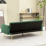 ZUN Convertible Futon Sofa Bed, Modern Reclining Futon Loveseat Couch with 2 Pillowa Sleeper Sofa for W2272143051