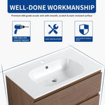 ZUN 30" Bathroom Vanity With Gel Basin Top, Soft Close Drawer W99981585