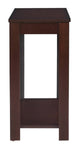 ZUN Contemporary Chairside Table with Open Bottom Shelf 1Pc Side Table Brown Finish Flat Table Top Solid B011119816