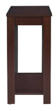 ZUN Contemporary Chairside Table with Open Bottom Shelf 1Pc Side Table Brown Finish Flat Table Top Solid B011119816