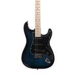 ZUN GST Stylish Electric Guitar Kit with Black Pickguard Dark Blue 58863012