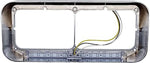 ZUN Chrome Plastic Dual Rectangular Headlight Bezel With Visor for Kenworth T400 T600 T800 W900B W900L 11695128