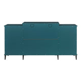ZUN 62" TV Stand, Buffet Sideboard Cabinet, Teal Blue W1003P163237