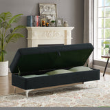 ZUN Storage Bench Solid Color 2 Seater Furniture Living Room Sofa Stool 17430972