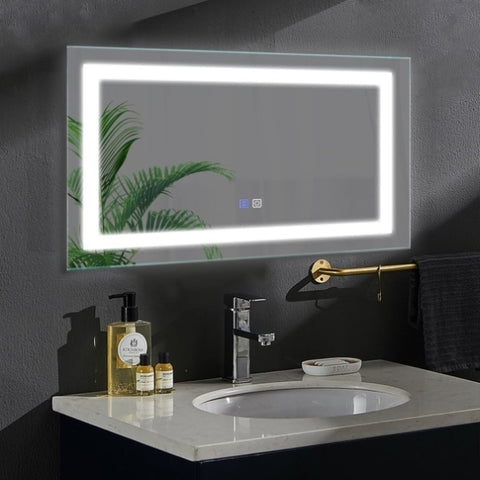 ZUN LED Bathroom Vanity Mirror with Front Light,40*24 inch, Anti Fog, Dimmable,Color Temper 5000K,Night W1135P156825