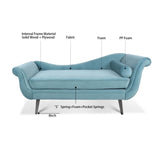 ZUN Chaise Lounge with Scroll Arms W68034327
