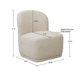 ZUN Armless 360 Degree Swivel Chair B035118609