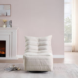 ZUN Lazy , Rotatable Modern Lounge with a Side Pocket, Leisure Upholstered Sofa , Reading W1278108562
