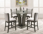 ZUN 2pc Contemporary Counter Height Dining Chair Gray Upholstered Seat and Back Dining Room B011P151404