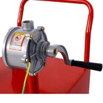 ZUN 30 Gallon Gas Caddy With Wheels, Fuel Transfer Tank Gasoline Diesel Can Reversible Rotary Hand W46568159