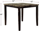 ZUN Dining Table Faux Marble Top Birch Veneer MDF Dining Room Furniture 1pc Table B01157354