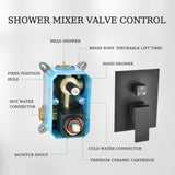 ZUN Shower Faucet Set, with Handheld Shower and Rainfall Shower Head Combination Set Wall Mounted Shower W121983532