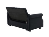 ZUN Artemax 55'' Modern Shiny Velvet Convertible Loveseat Sleeper Sofa Couch w/ 2 Lumbar Pillows, W668100737