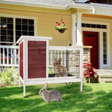 ZUN Guinea Pig Cage Rabbit Hutch Rabbit Cage Bunny Cage Bunny Hutch Guinea Pig Hutch with Pull Out Tray W142763541