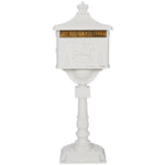 ZUN Cast Aluminum Mail Box,Postal Box , Mailbox Color White W46563687