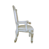 ZUN ACME Vendome Executive Office Chair in PU & Antique Pearl Finish OF01518