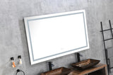 ZUN 60in. W x 48 in. H LED Lighted Bathroom Wall Mounted Mirror with High Lumen+Anti-Fog Separately W1272114889
