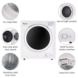 ZUN GDZ55-08E Household Dryer 5.5kg Drum Dryer 1 Filter Mesh Cotton-White 05912662