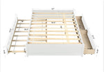 ZUN FULL BED WITH TWIN TRUNDLE AND TWO DRAWERS FOR WHITE COLOR W69732769