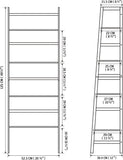 ZUN WTZ Bookshelf, Ladder Shelf, 4 Tier Tall Bookcase, Modern Open Book Case for Bedroom, Living Room, 75310400