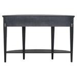 ZUN U-Style Modern Curved Console Table Sofa Table with 3 drawers and 1 Shelf for Hallway, Entryway, WF312995AAB