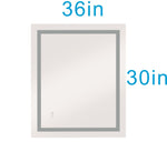 ZUN Led Mirror for Bathroom with Lights,Dimmable,Anti-Fog,Lighted Bathroom Mirror with Smart Touch W1272110324