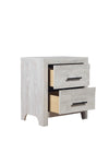 ZUN Denver Modern Style 2-Drawer Nightstand Made with Wood in Gray B009P152651