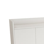 ZUN Stylish and Functional 4-Door Storage Cabinet with Square Metal Legs and Particle Board Material,for W75784357