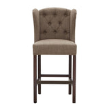 ZUN Tufted Wing Counter Stool B03548276