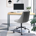ZUN Velvet Upholstered Task Chair/ Home Office Chair - Grey W131471357