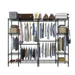 ZUN Closet Organizer Metal Garment Rack Portable Clothes Hanger Home Shelf 18820492