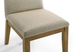 ZUN Jasper Set of 2 Driftwood Finish Contemporary Beige Fabric 19"W Dining Chair B061125418