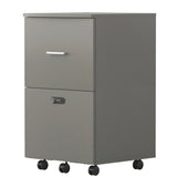 ZUN File cabinet with two drawers with lock,Hanging File Folders A4 or Letter Size, Small Rolling File W67943145