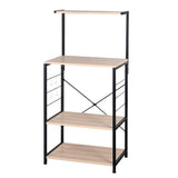 ZUN Wooden Kitchen Shelf , Baker's Rack 4 Tier Shelves Brown Color 06498780