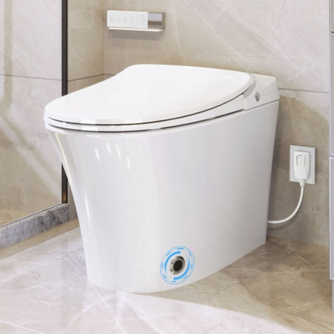 ZUN Luxury Smart Toilet with Dryer and warm water, Elongated Bidet Toilet with Heated Seat, with Remote WF314235AAA