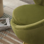 ZUN 360 Degree Swivel Cuddle Barrel Accents, Round Armchairs with Wide Upholstered, Fluffy Fabric W1539P147083