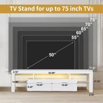 ZUN LED TV stand modern TV stand with storage Entertainment Center with drawer TV cabinet for Up to 75 W162594685