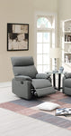 ZUN Gray Color Burlap Fabric Recliner Motion Recliner Chair 1pc Couch Manual Motion Living Room B011133820