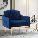 ZUN COOLMORE Accent Chair ,leisure single sofa with Rose Golden feet W39531526