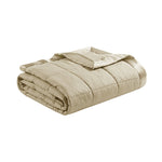 ZUN Oversized Down Alternative Blanket with Satin Trim B03598477