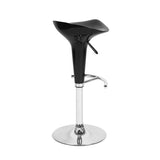 ZUN Set of 2 Swivel Bar Stools, Adjustable Height Bar Chairs with Metal Footrest - Black W1314130132