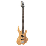 ZUN Electric Bass Guitar Full Size 4 String Bag Strap Paddle 46439891